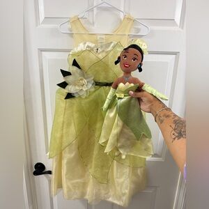 Disney Yellow and Green Tiana Princess Dress with Doll